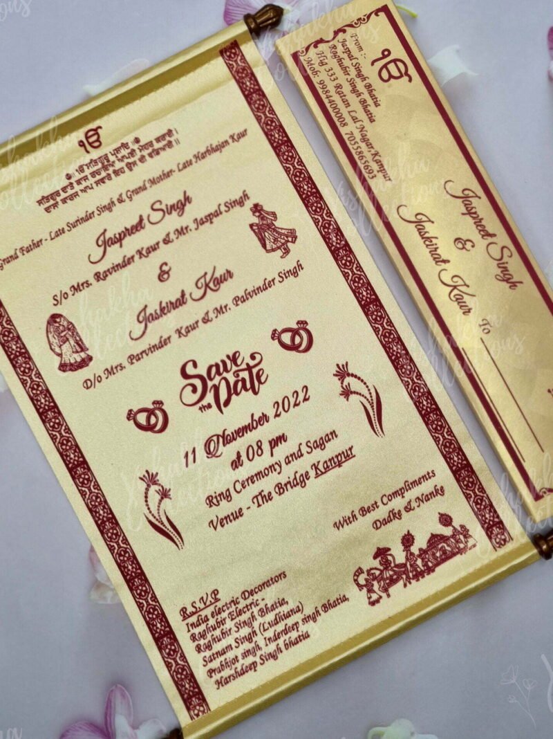 Designer Premium Customized Wedding Invitation Cards - FC-029