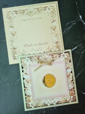 Unique Concept Semi Box Flower Themed Hindu Wedding Muslim Wedding Christian Wedding Sikh Wedding MDF Board Laser Cut Laser Cut Wedding invitation Cards - MXB-116