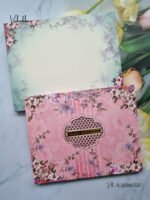 Front-Photo-of-Blue-and-pink-flower-with-morrocan-pattern-and-acrylic-name-plate-box-style-unique-wedding-card-1.jpg