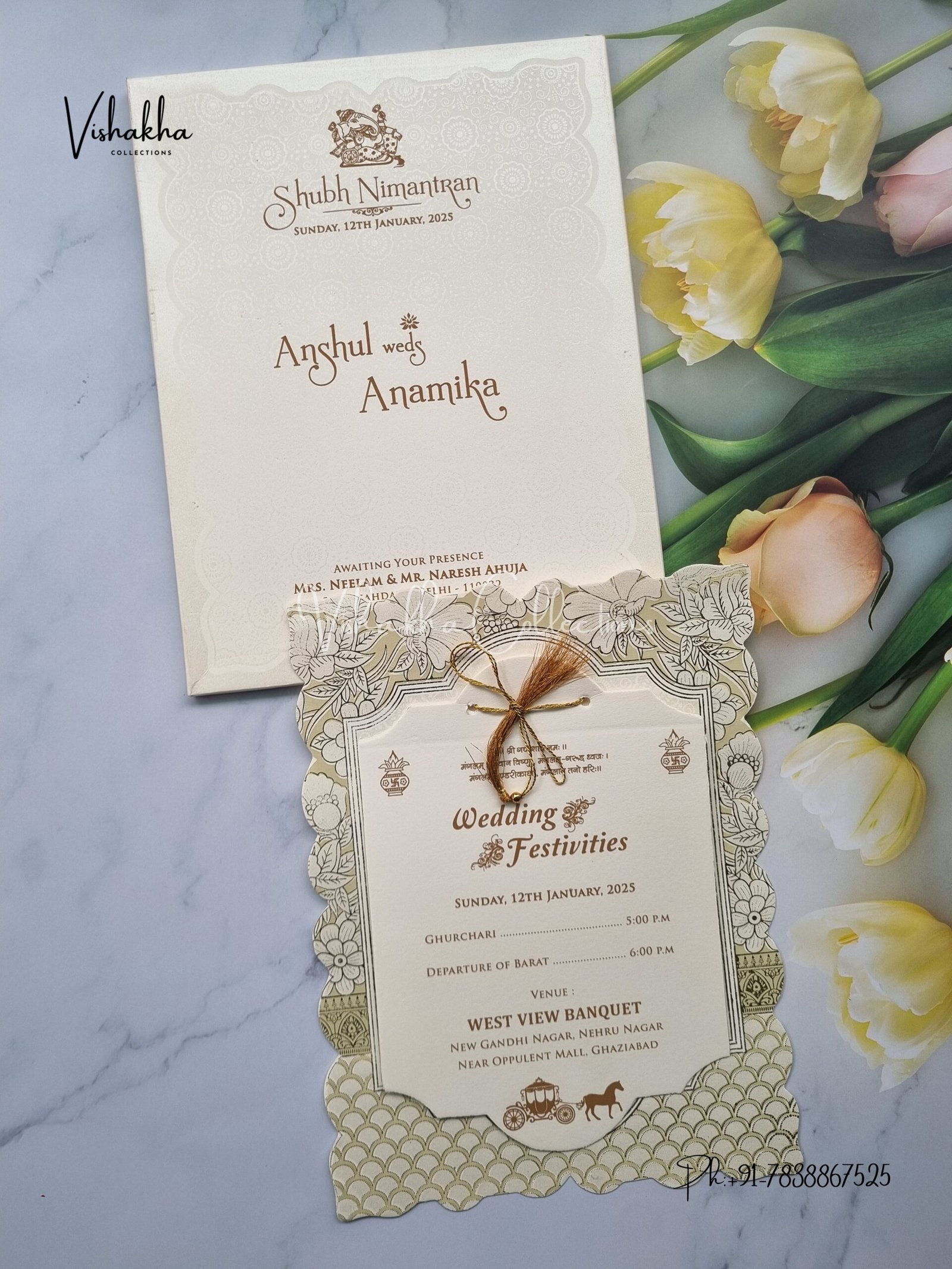 Top 10 Trending Wedding Card Designs for Marriages in 2025 (Updated List) 9 Simple White Flower Wedding Invitation Cards