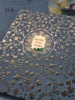 Side-Angle-Of-Greyish-blue-and-gold-padded-with-name-plate-Wedding-Invitation-Card-SK-3442-1.jpg