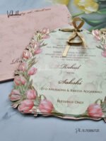 Side-Angle-Of-Peach-with-pink-lilies-MDF-Wedding-Invitation-Card-SK-3355-1.jpg