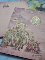 Side-Angle-Of-Shahi-baraat-with-Elephant-in-Peach-Floral-Wedding-Invitation-Card-1.jpg
