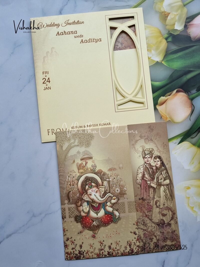 Ganesh Ji Dulha Dulhan Hindu Invitation