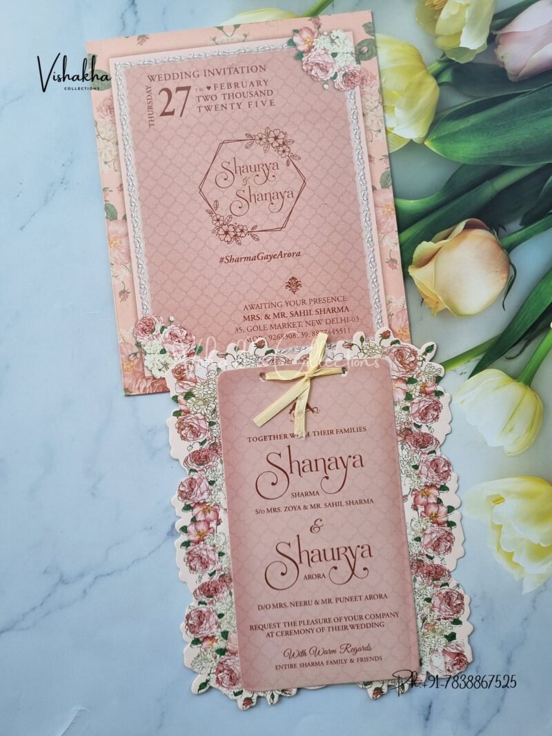 Top 10 Trending Wedding Card Designs for Marriages in 2025 (Updated List) 14 Flower Wedding invitation Card Design