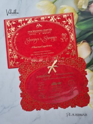 Hindu Muslim Christian Sikh invitation Cards ATS-1638RED