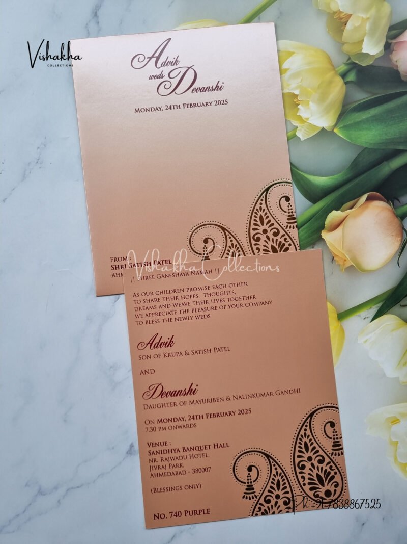 Hindu Wedding Muslim Wedding Christian Wedding Sikh Wedding invitation Cards - LN-740