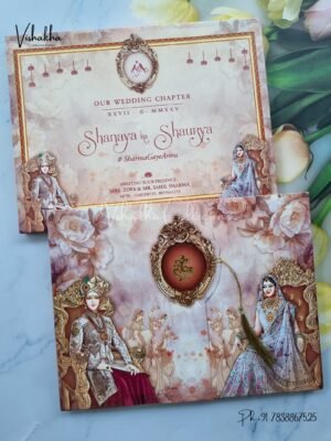 Semi Box Dulah Dulhan Hindu invitation Cards ATS-5115