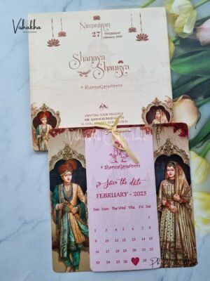Semi Box Dulah Dulhan Hindu invitation Cards ATS-L4104