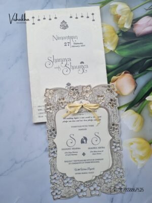 Semi Box Hindu Muslim Christian Sikh invitation Cards ATS-1603