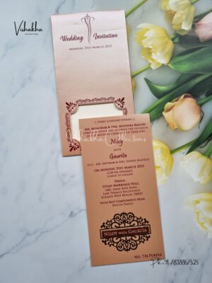 Single Insert Hindu Wedding Muslim Wedding Christian Wedding Sikh Wedding invitation Cards - LN-734