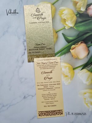 Single Insert Hindu Wedding invitation Cards - LN-563