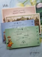 Barat Semi Box Padded Laser Cut wedding card