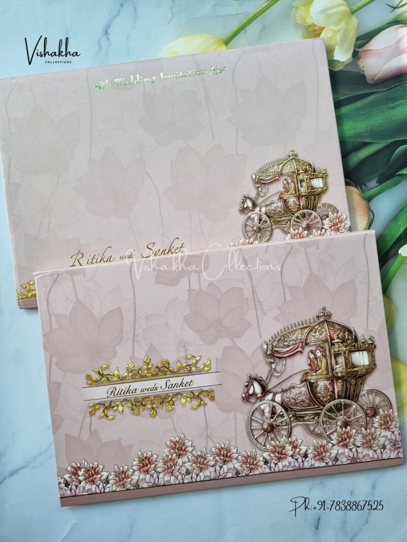 Doli Dulah Dulhan Hindu Sikh Padded invitation Cards WD-9044