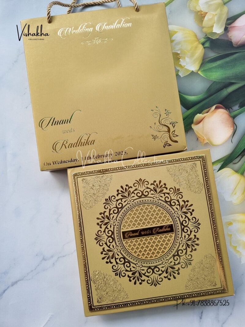 Hindu Muslim Christian Jain Sikh Cardboard Laser Cut Exclusive Wedding Boxes invitation Cards SN-2753