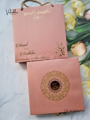 Hindu Muslim Christian Jain Sikh Cardboard Laser Cut Exclusive Wedding Boxes invitation Cards SN-2756