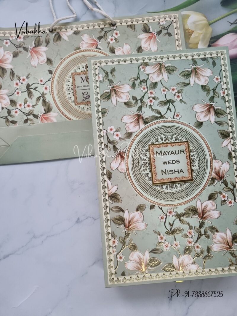 Hindu Muslim Christian Jain Sikh Exclusive Wedding Boxes invitation Cards MB-B4