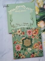 Semi Box Flower Padded invitation Cards WD-9051