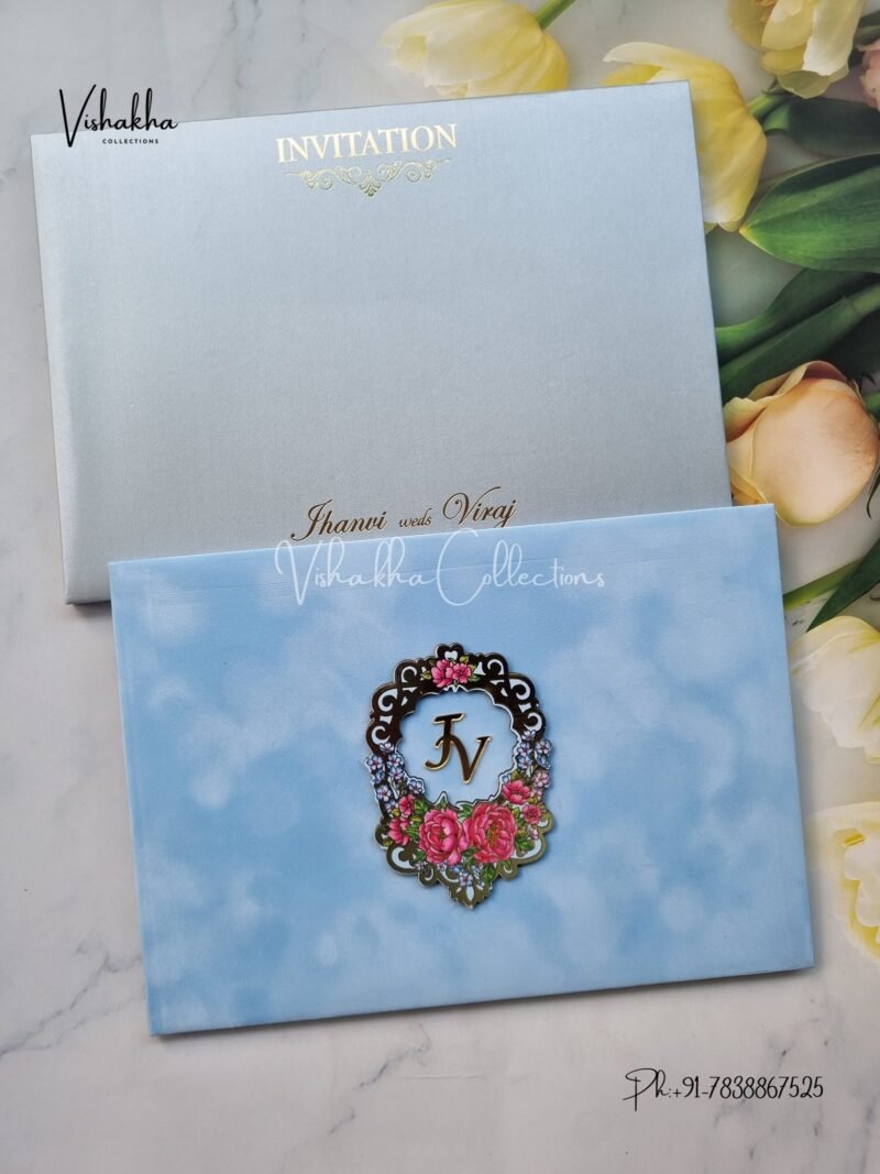 Semi Box Hindu Muslim Christian Jain Sikh Padded Unique Color invitation Cards WD-9053