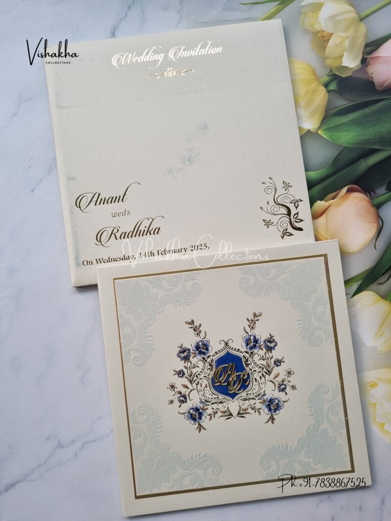 Semi Box Hindu Muslim Christian Sikh Padded Unique Color invitation Cards SN-2673