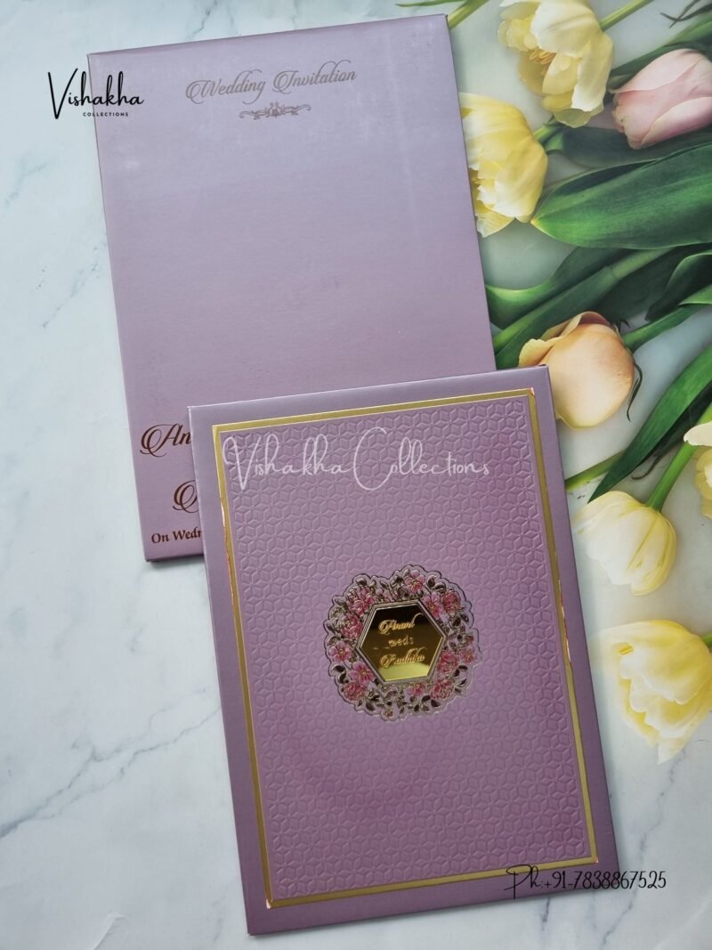 Semi Box Hindu Muslim Christian Sikh Padded Unique Color invitation Cards SN-2712