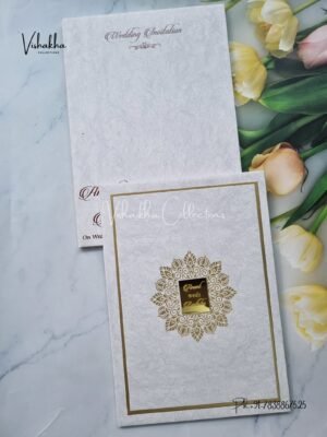 Semi Box Hindu Muslim Christian Sikh Padded Unique Color invitation Cards SN-2719