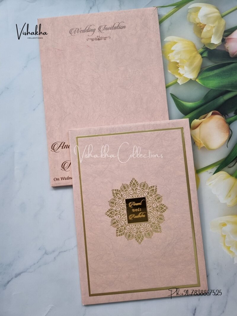 Semi Box Hindu Muslim Christian Sikh Padded Unique Color invitation Cards SN-2720