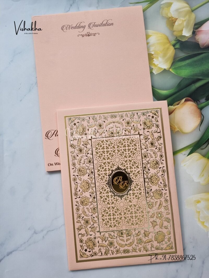 Semi Box Hindu Muslim Christian Sikh Padded invitation Cards SN-2717