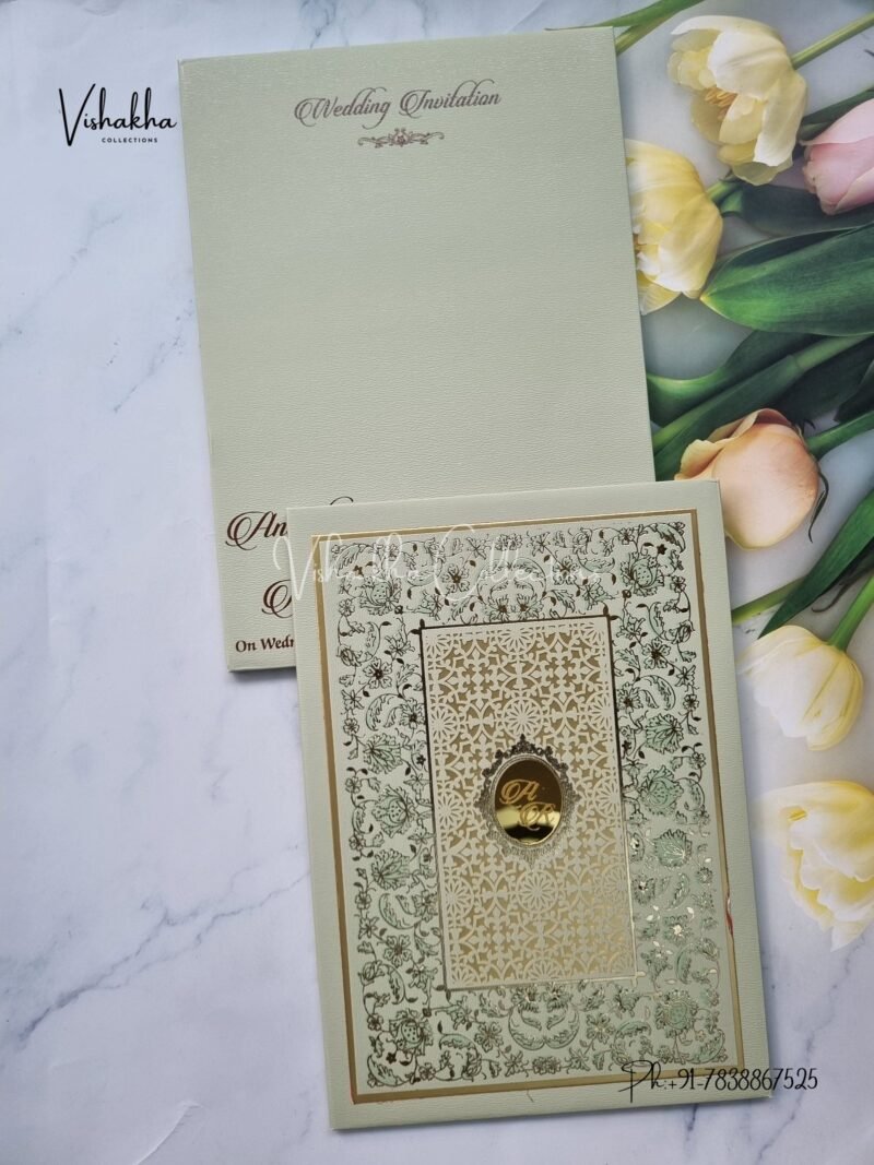 Semi Box Hindu Muslim Christian Sikh Padded invitation Cards SN-2718