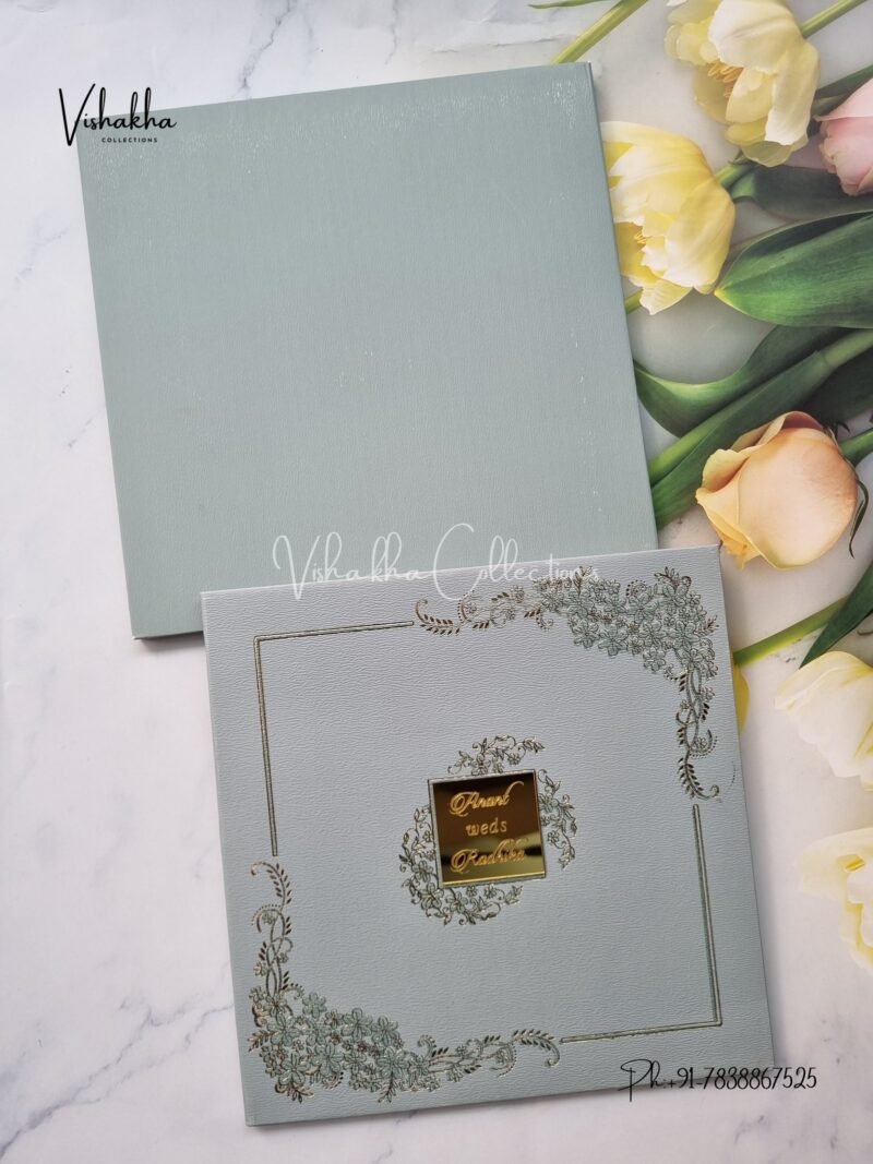 Semi Box Hindu Muslim Christian Sikh Padded invitation Cards SN-2727