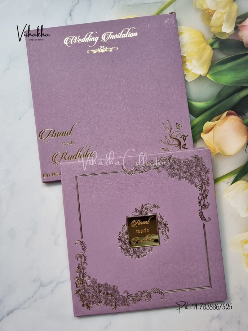 Semi Box Hindu Muslim Christian Sikh Padded invitation Cards SN-2728