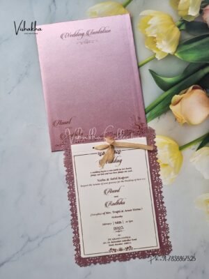 Unique Concept Hindu Muslim Christian Sikh Laser Cut invitation Cards SN-2808