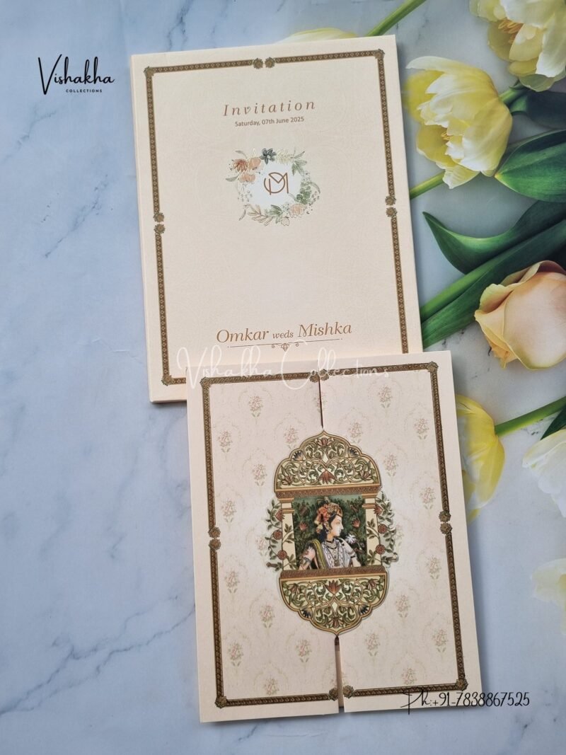 Semi box flower invitation card