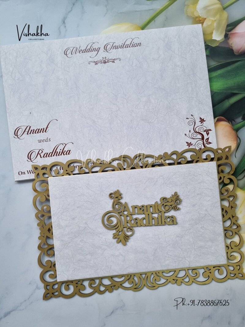 Unique Concept Semi Box Hindu Muslim Christian Sikh Padded MDF Board Laser Cut Laser Cut Unique Color invitation Cards SN-2925
