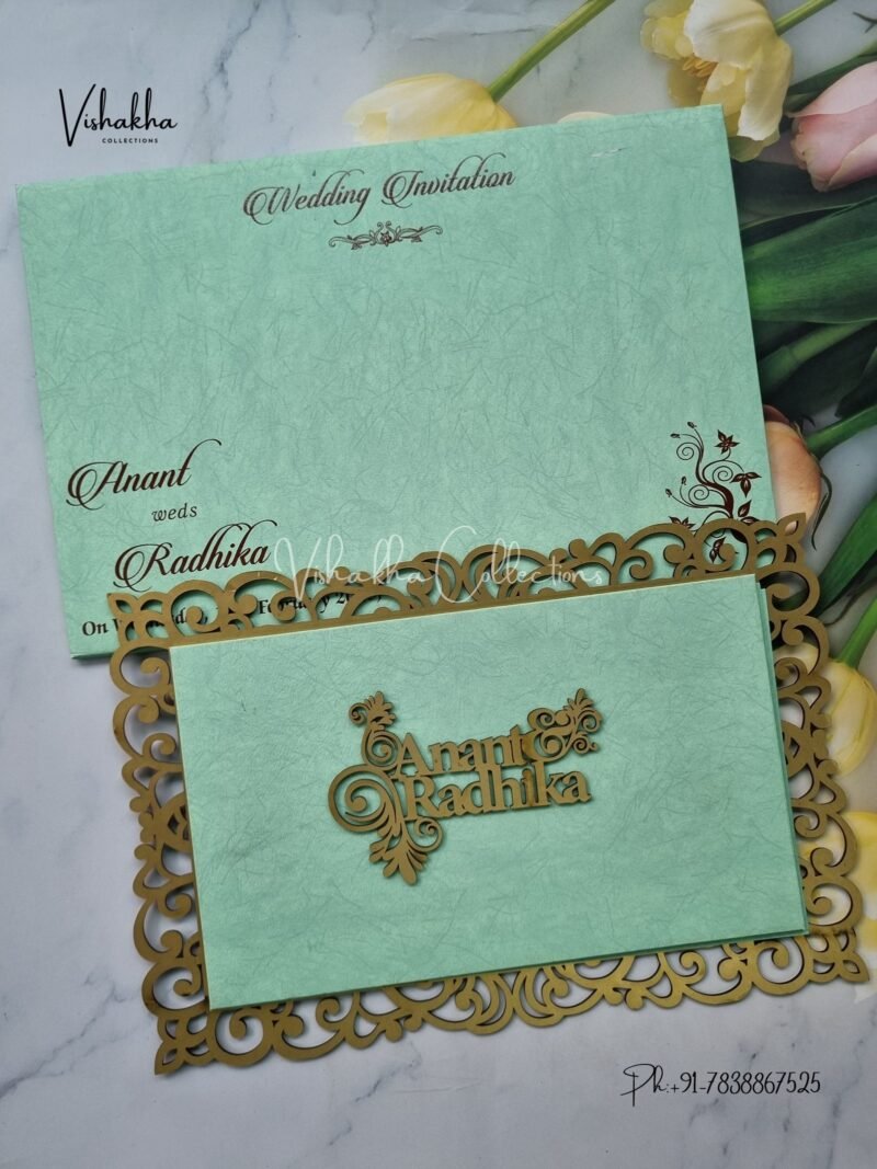 Unique Concept Semi Box Hindu Muslim Christian Sikh Padded MDF Board Laser Cut Laser Cut Unique Color invitation Cards SN-2926