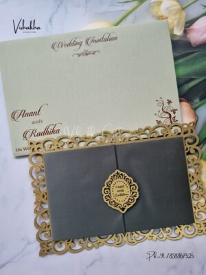 Unique Concept Semi Box Hindu Muslim Christian Sikh Padded MDF Board Laser Cut Laser Cut Unique Color invitation Cards SN-2928