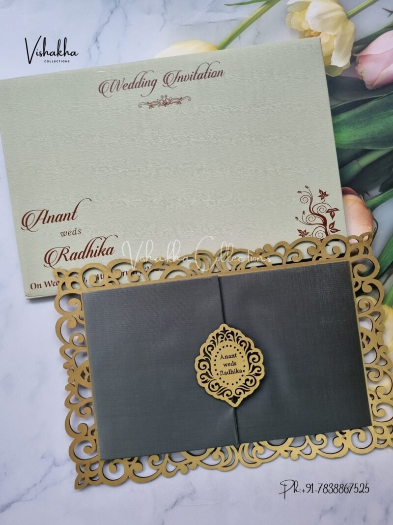Unique Concept Semi Box Hindu Muslim Christian Sikh Padded MDF Board Laser Cut Laser Cut Unique Color invitation Cards SN-2928