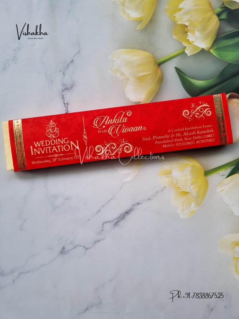 Hindu Muslim Christian Jain Sikh Scroll Farman invitation Cards PS-008