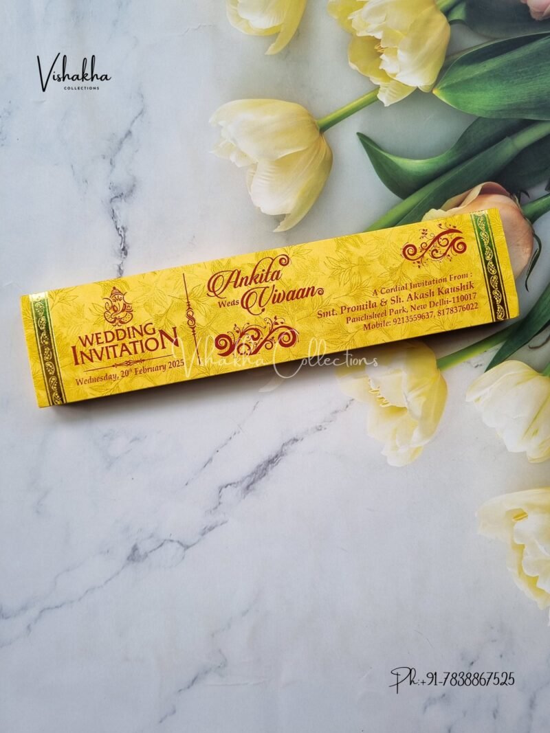 Hindu Muslim Christian Jain Sikh Scroll Farman invitation Cards PS-009