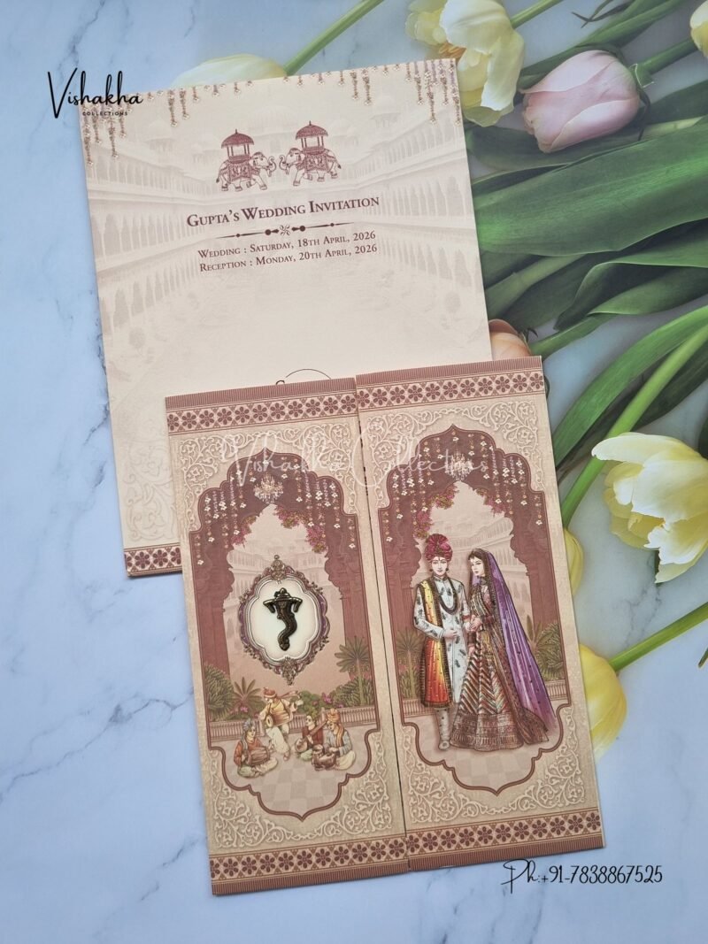 Barat Dulah Dulhan Hindu Sikh invitation Cards CR-7031