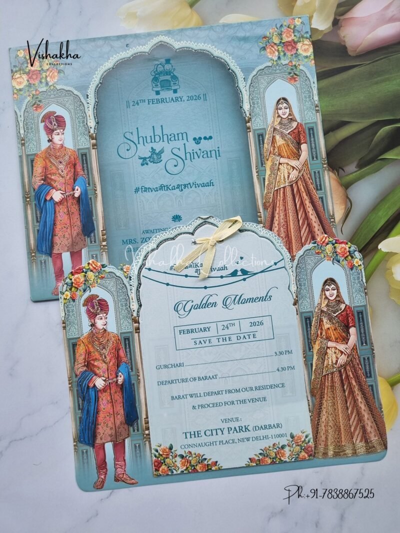 Dulah Dulhan Hindu Jain Sikh invitation Cards ATS-4121