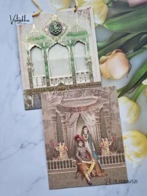 Dulah Dulhan Hindu Sikh Carry Bag invitation Cards CR-8020