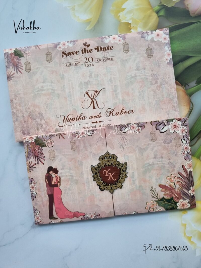 Dulah Dulhan Hindu Sikh Padded invitation Cards VN-644