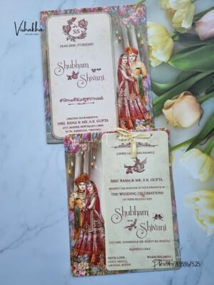 Dulah Dulhan Hindu Sikh invitation Cards ATS-3184