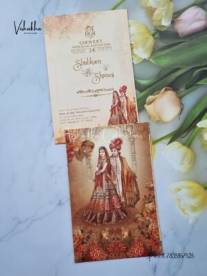 Dulah Dulhan Hindu Sikh invitation Cards ATS-9102