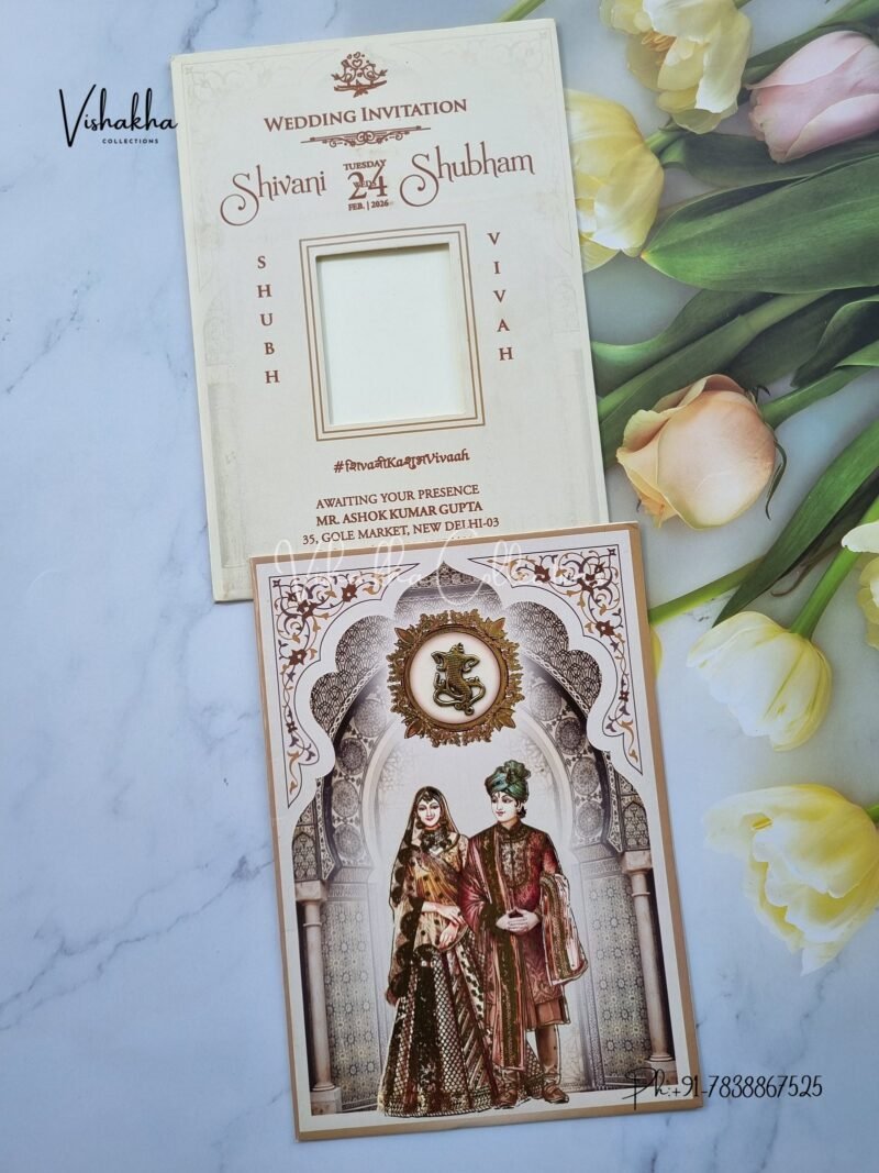 Dulah Dulhan Hindu Sikh invitation Cards ATS-9253