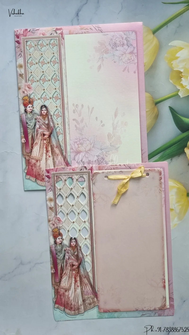 Dulah Dulhan Hindu Sikh wedding invitation Cards SCH-137