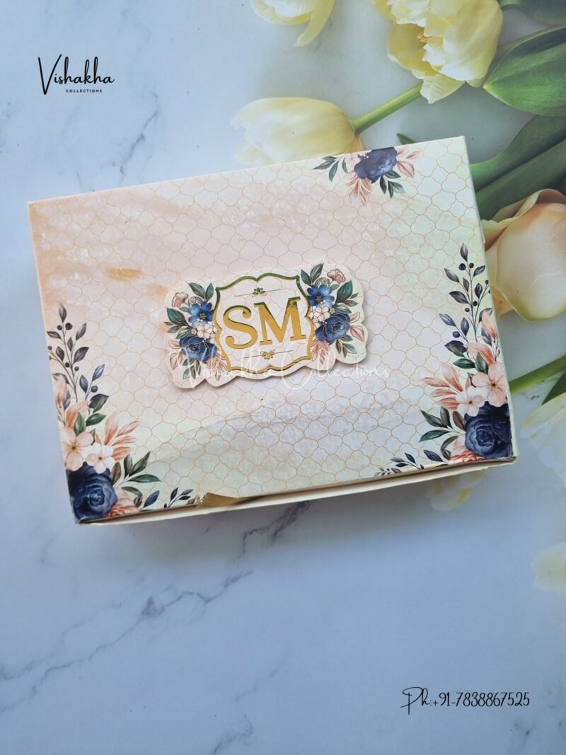 Flower Hindu Muslim Christian Sikh Exclusive Wedding Boxes Carry Bag invitation Cards JM-N2491