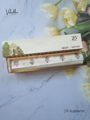 Flower Hindu Muslim Christian Sikh Scroll Farman invitation Cards JM-N4008