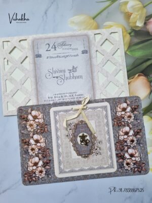 Flower Hindu Muslim Christian Sikh invitation Cards ATS-4212